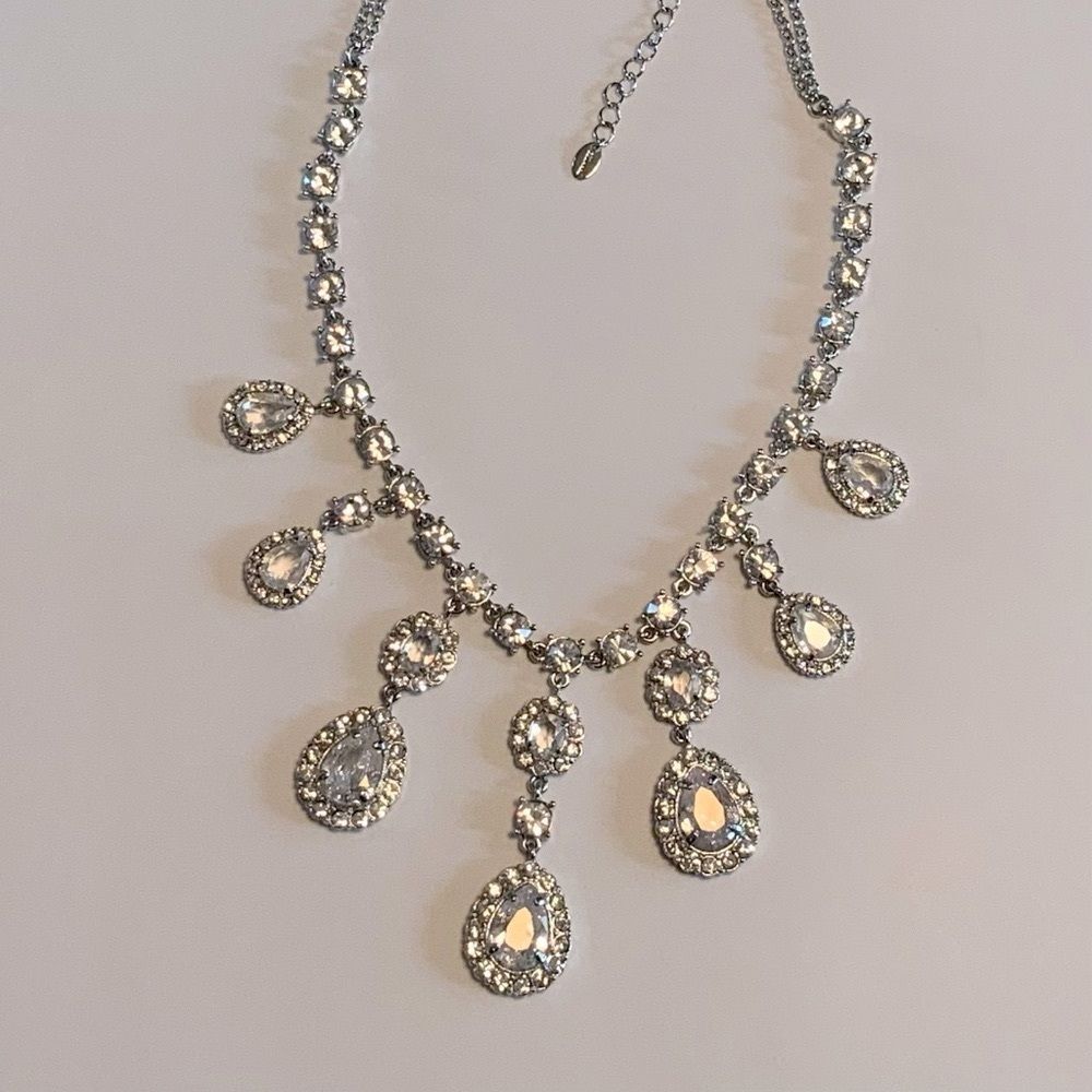 Cezanne Statement Rhinestone Crystal Necklace Adj… - image 4
